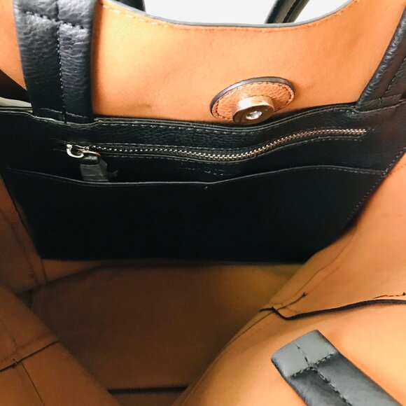 Seven Days Lifestyle and Dreams Large Shoulder bag Vegan Black 11” W x 15” H x 5 - Picture 5 of 7